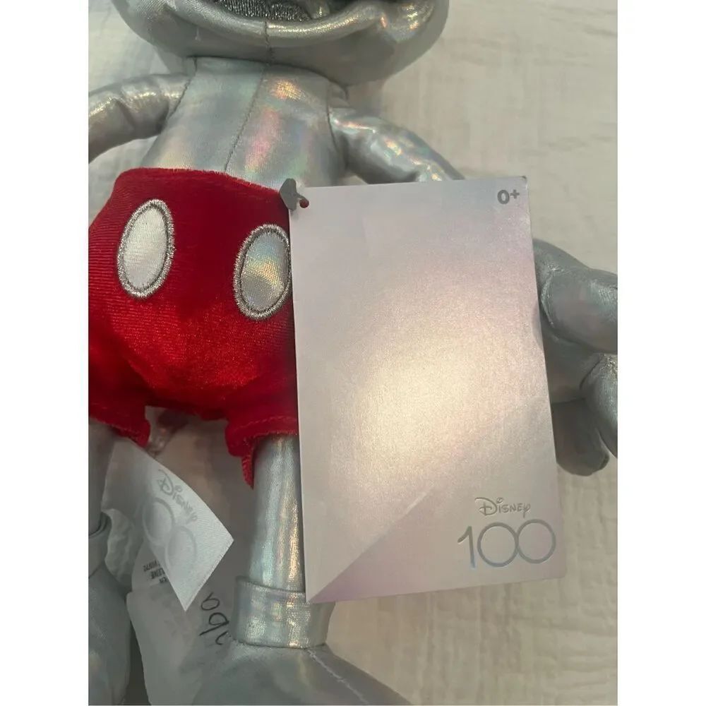 Disney Plush Mickey Shiny The Disney100 Platinum Celebration Collection NEW NWT - Picture 2 of 5